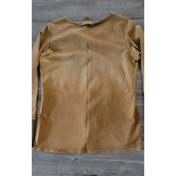 Peck & Peck Weekend Women's Floral Buttoned Top Size Medium  Tan - Picture 10 of 11